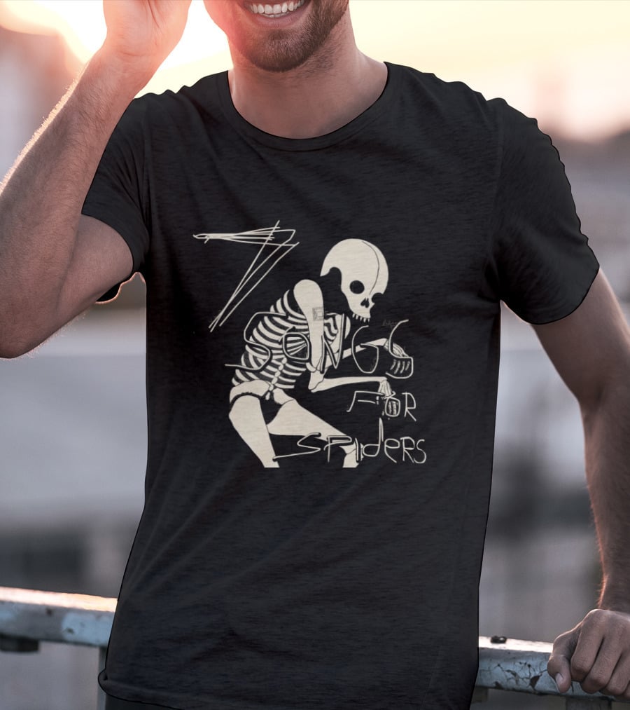 Dax Riggs 7 Songs For Spiders Skeleton Art 24th January 2025 T-Shirt