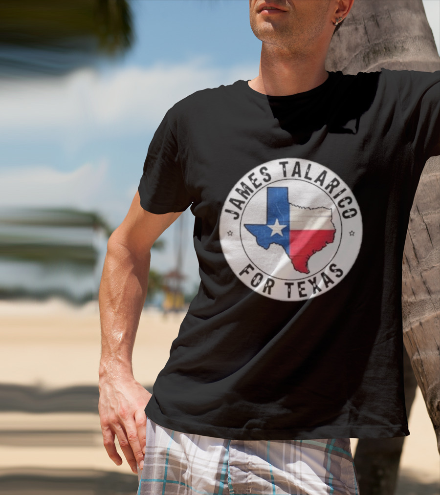 James Talarico For Texas 2026 Texas State Flag Map T-Shirt