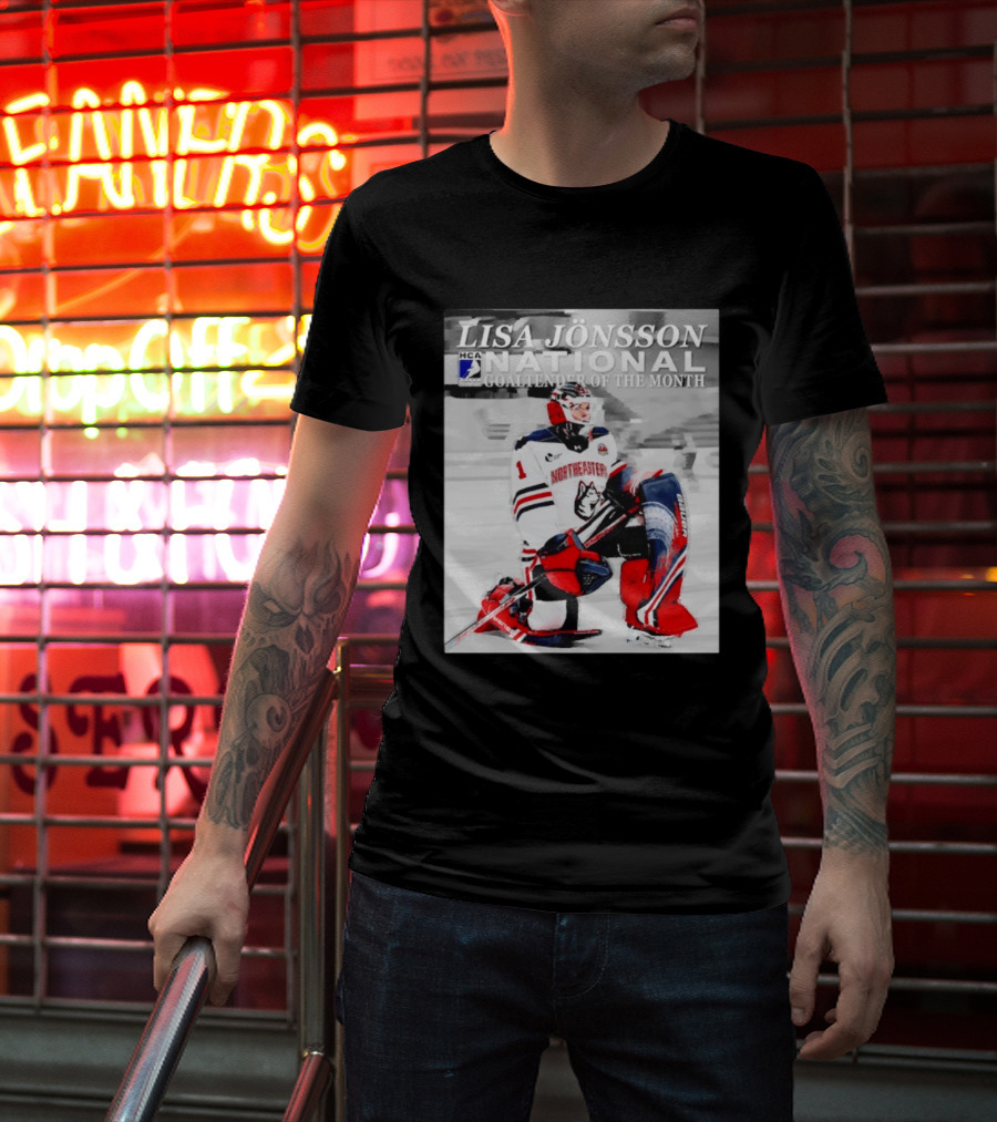 Lisa Jönsson Northeastern Huskies HCA National Goaltender Of The Month T-Shirt