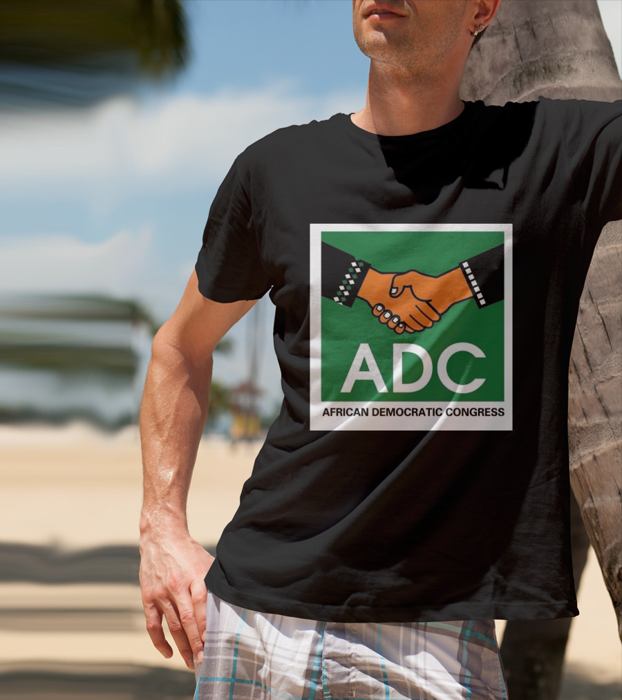 ADC African Democratic Congress Handshake Icon Green T-Shirt