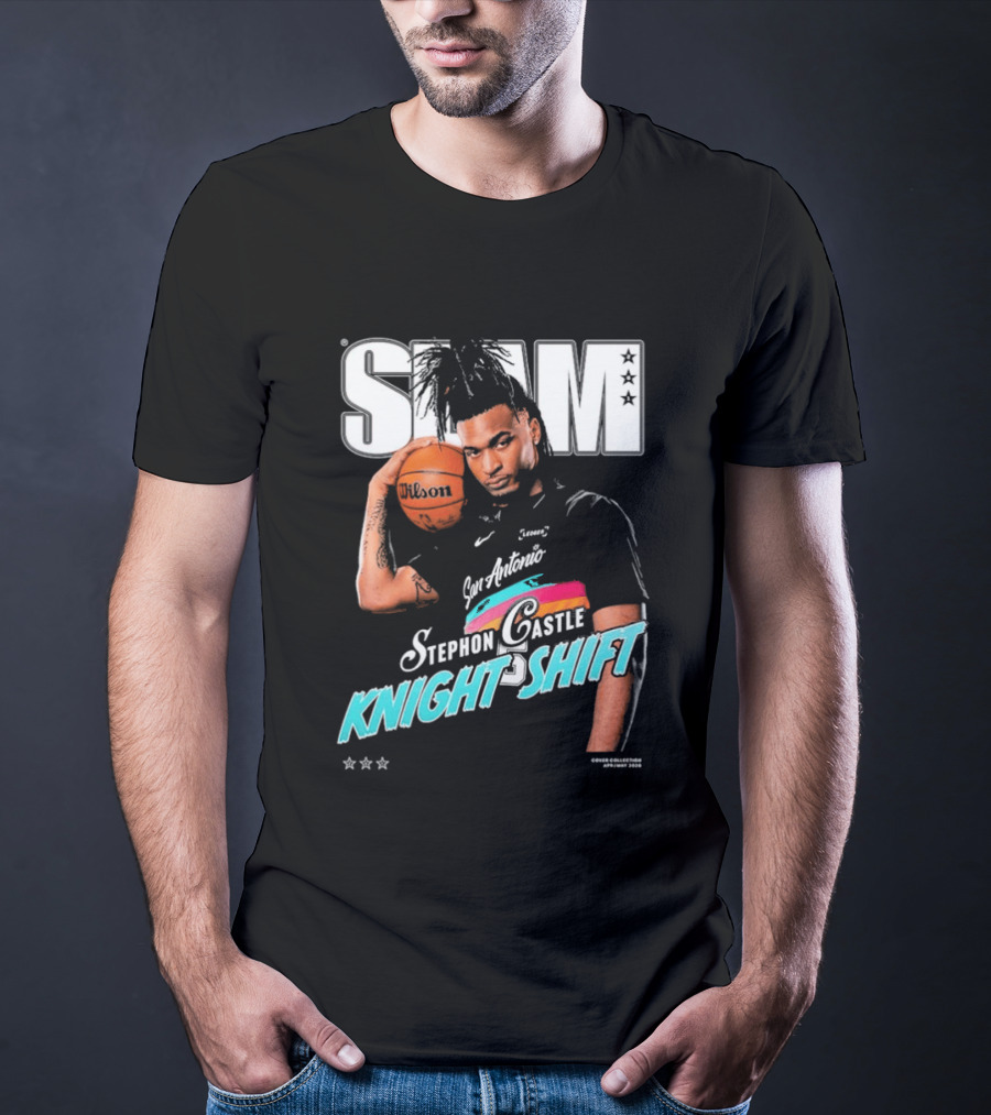 SLAM Stephon Castle San Antonio Spurs Knight Shift Basketball T-Shirt