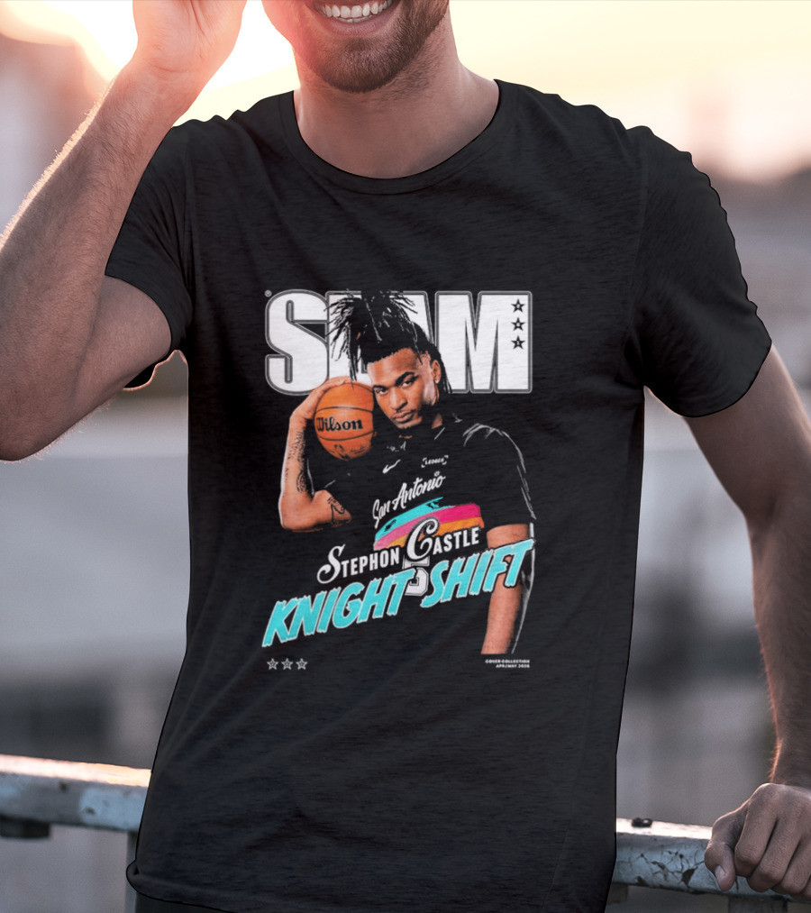 SLAM Stephon Castle San Antonio Spurs Knight Shift Basketball T-Shirt