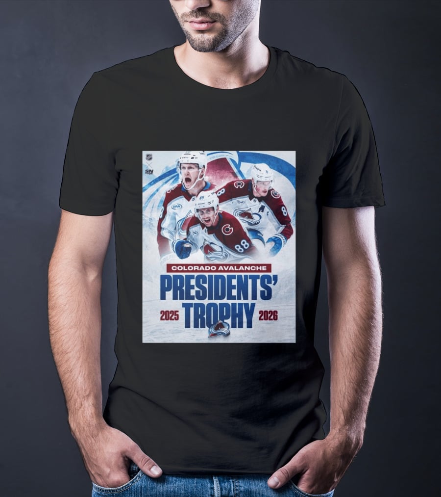 Colorado Avalanche NHL Presidents' Trophy 2025 2026 T-Shirt