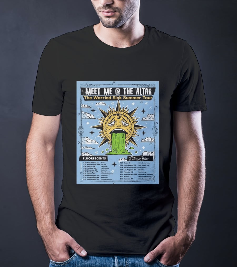 Meet Me @ The Altar The Worried Sick Summer Tour 2026 Dates Fluorescents Leisure Hour T-Shirt