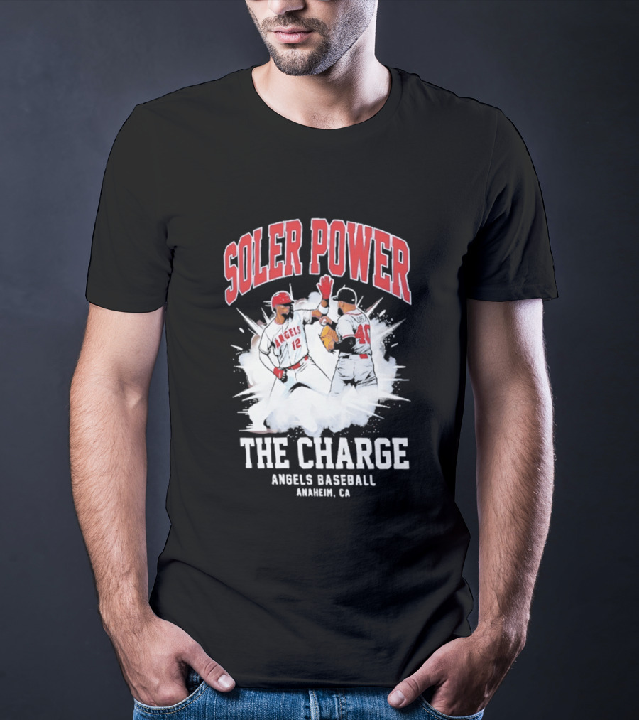 Soler Power The Charge Angels Baseball Anaheim CA T-Shirt