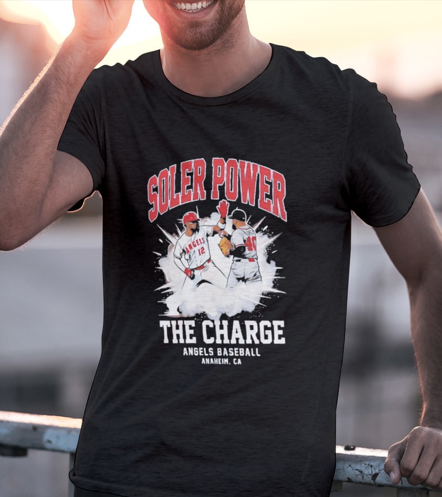 Soler Power The Charge Angels Baseball Anaheim CA T-Shirt