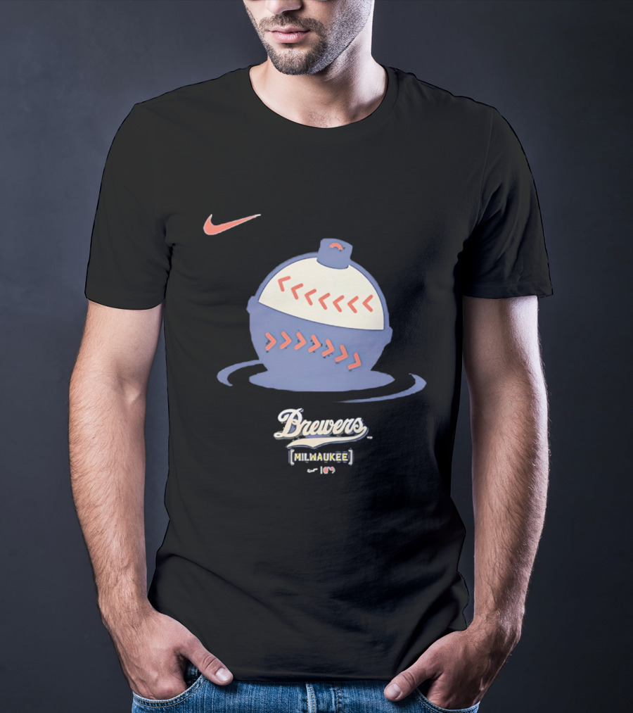 Nike Milwaukee Brewers Brewers Milwaukee 414 2026 City Connect Large T-Shirt