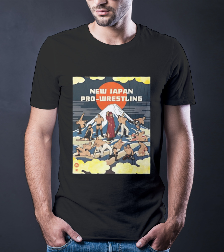 New Japan Pro Wrestling Wrestlers Mount Fuji T-Shirt