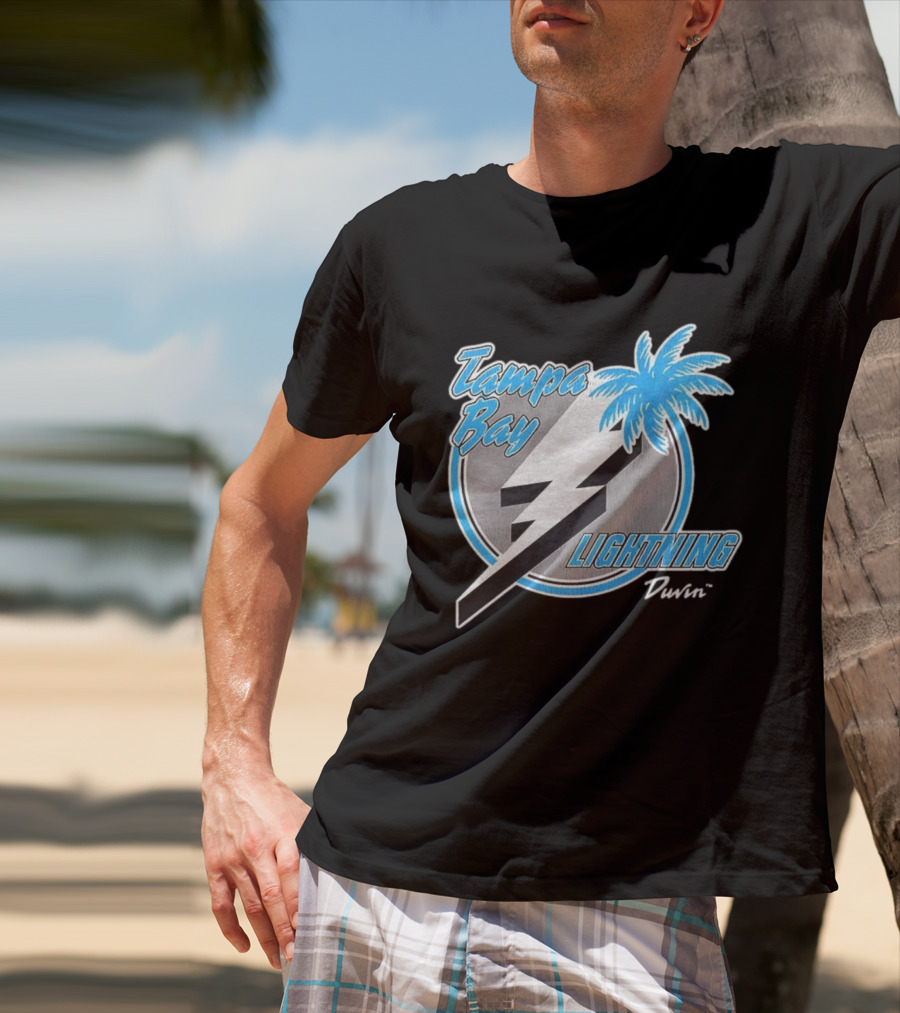 Tampa Bay Lightning NHL Tropics Palm Tree And Bolt T-Shirt