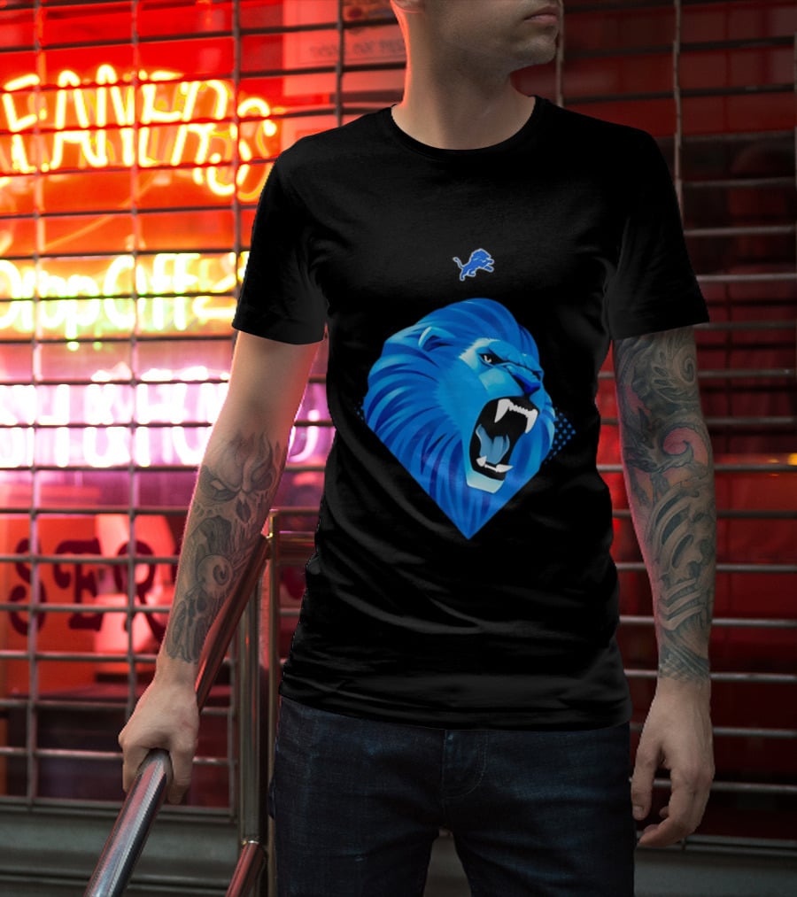 Team Youth Detroit Lions Roaring Blue Lion T-Shirt