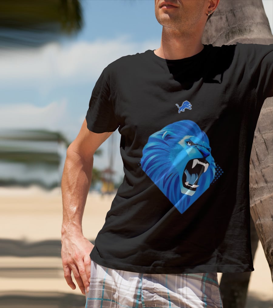 Team Youth Detroit Lions Roaring Blue Lion T-Shirt