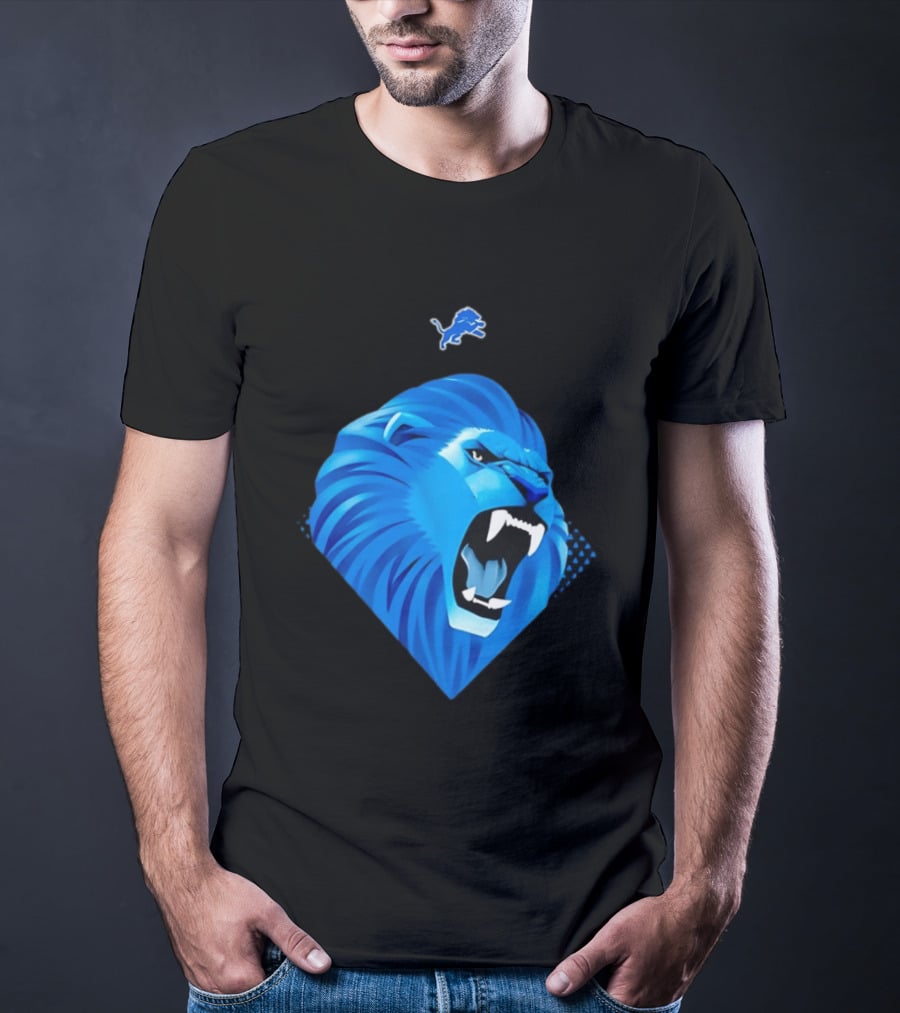 Team Youth Detroit Lions Roaring Blue Lion T-Shirt