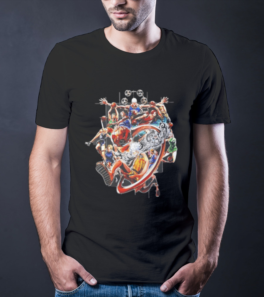 One Piece NBA Collaboration Luffy Zoro Slam Dunk Jump Festa Event T-Shirt