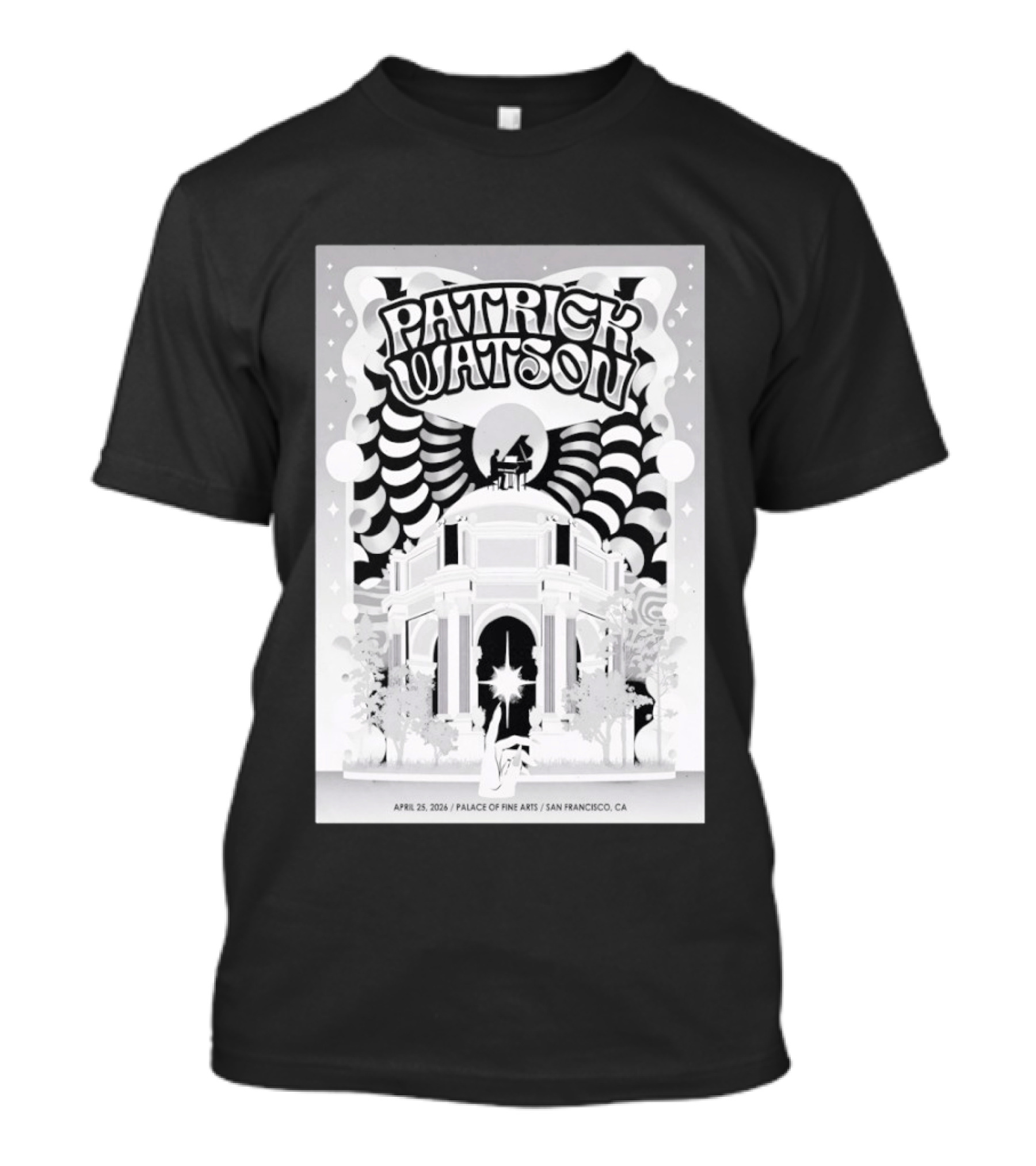 Patrick Watson April 25 2026 Palace Of Fine Arts San Francisco CA T-Shirt