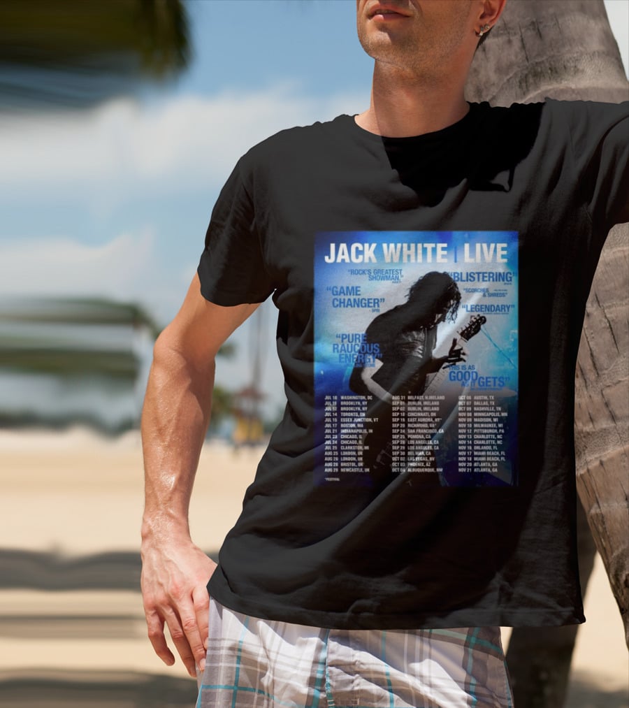 Jack White Live 2026 North America UK Ireland Tour Dates Washington DC Kickoff T-Shirt