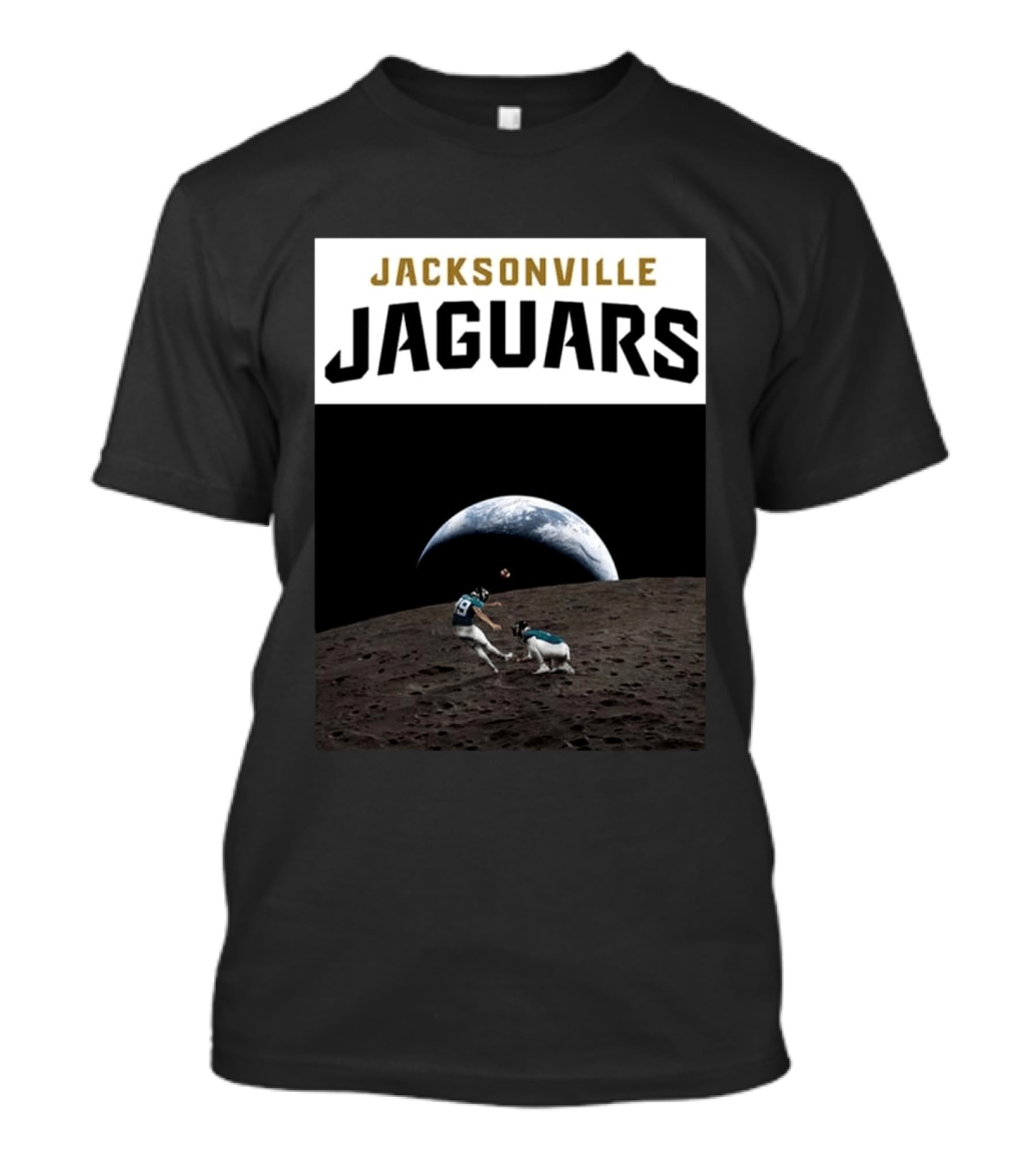 Jacksonville Jaguars Artemis II Moon Football T-Shirt