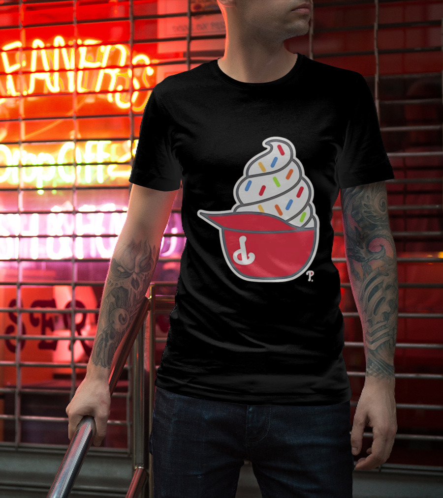 Philadelphia Phillies Ice Cream Hat With Sprinkles T-Shirt
