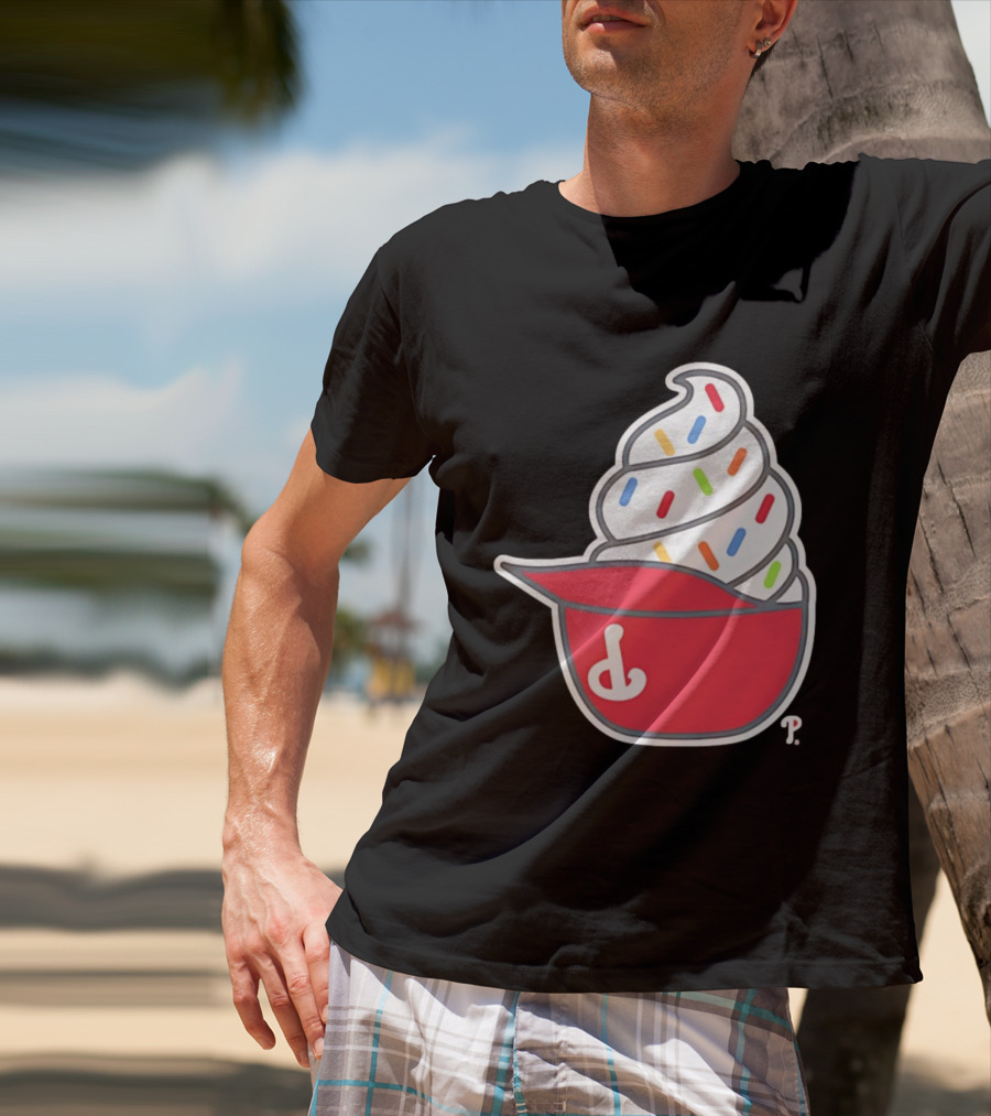 Philadelphia Phillies Ice Cream Hat With Sprinkles T-Shirt