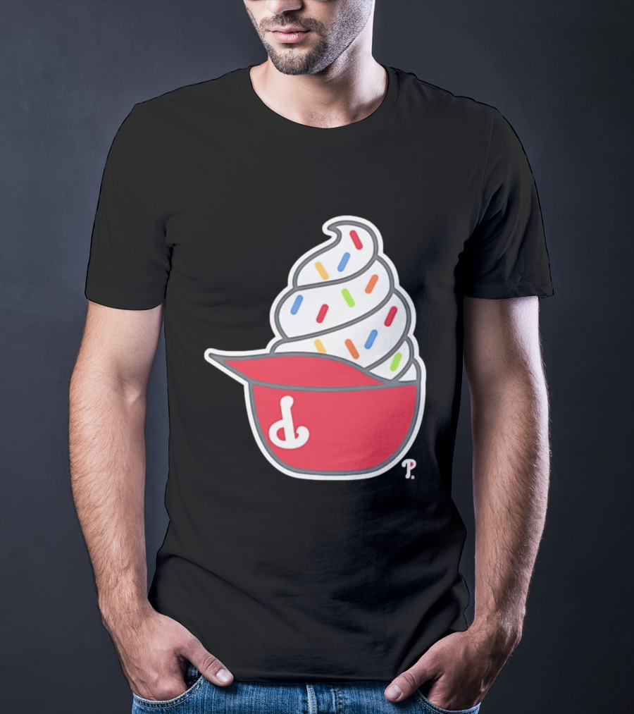Philadelphia Phillies Ice Cream Hat With Sprinkles T-Shirt