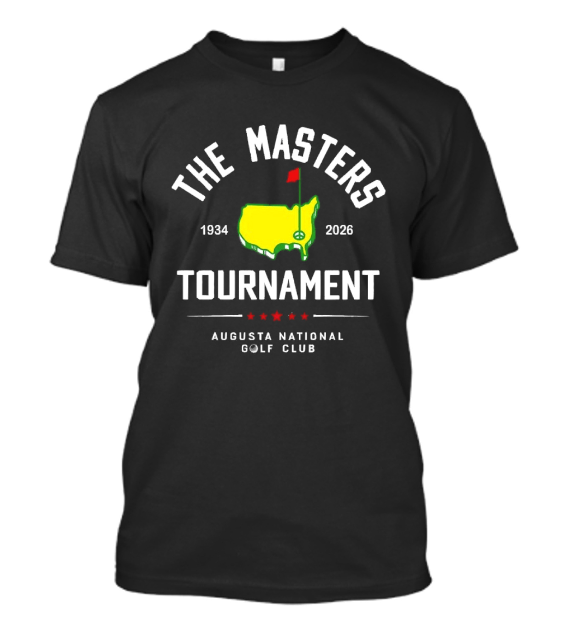 The Masters Tournament Augusta National Golf Club 1934 2026 Iconic Yellow Flag Map T-Shirt