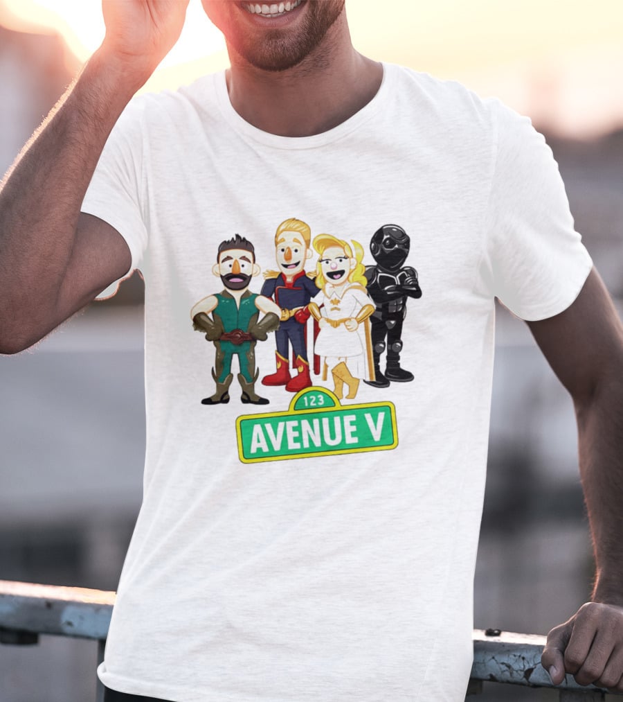 123 Avenue V Cartoon Characters Crossover Ensemble T-Shirt
