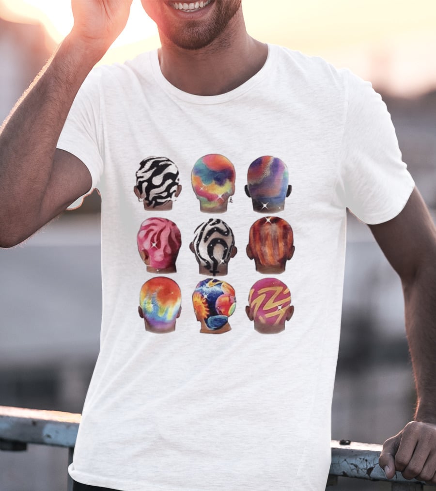 Boys Hair Colour Vibrant Patterns And Artistic Styles T-Shirt