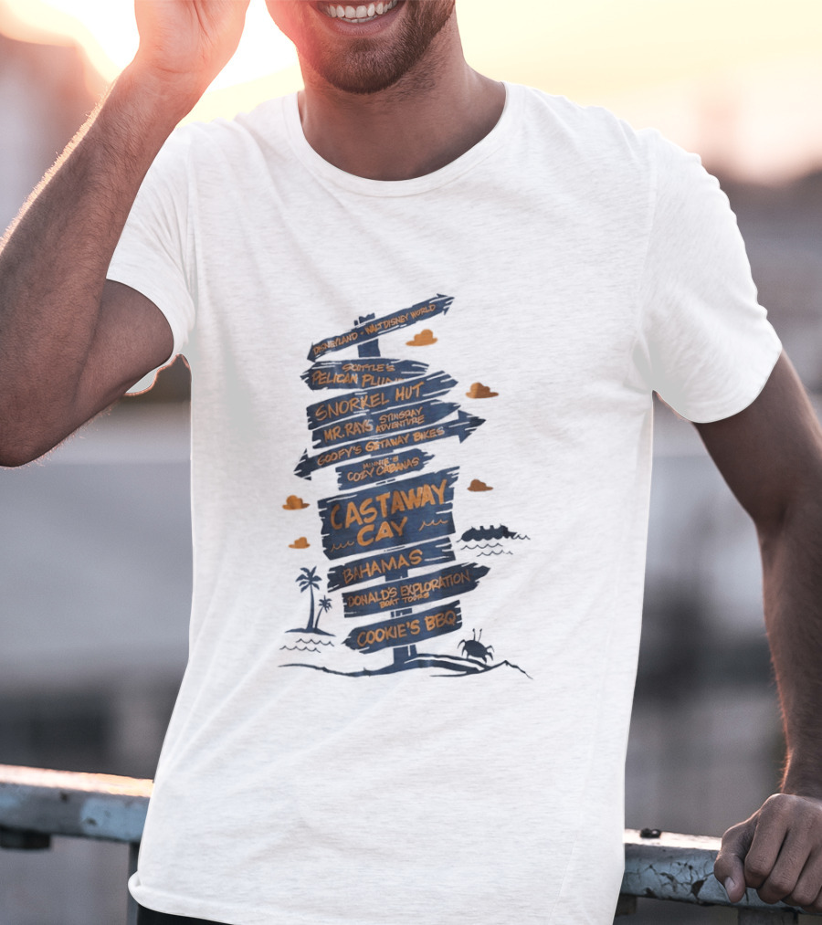 Disneyland Castaway Cay Bahamas Adventure Donald's Exploration Cookie's BBQ T-Shirt