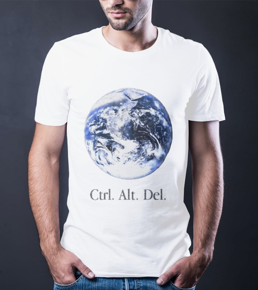 Earth Ctrl Alt Del Retro Computing Humor T-Shirt