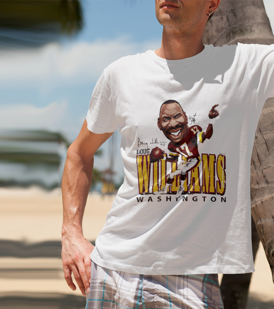 Doug Williams Washington Redskins Bruce Stark Collection Caricature Series 17 Football T-Shirt