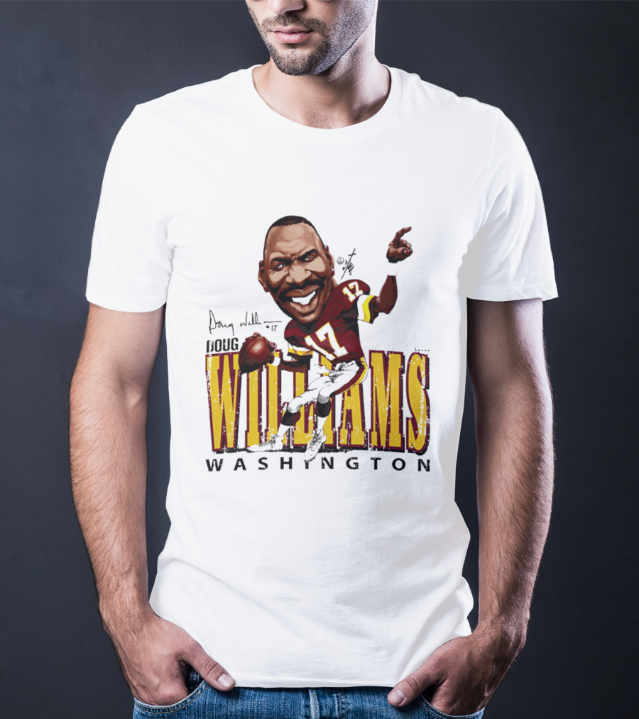 Doug Williams Washington Redskins Bruce Stark Collection Caricature Series 17 Football T-Shirt