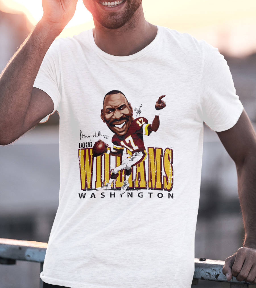 Doug Williams Washington Redskins Bruce Stark Collection Caricature Series 17 Football T-Shirt