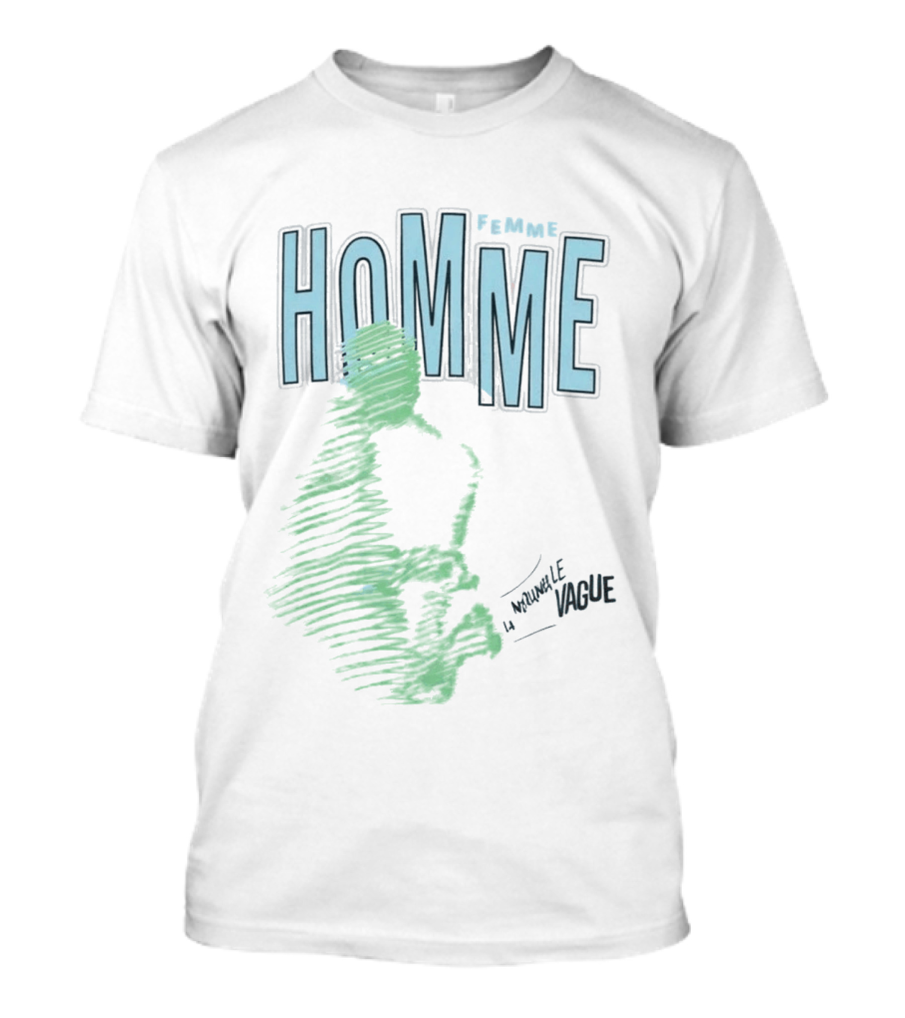 Homme Femme Justin Eboigbe La Nouvelle Vague T-Shirt