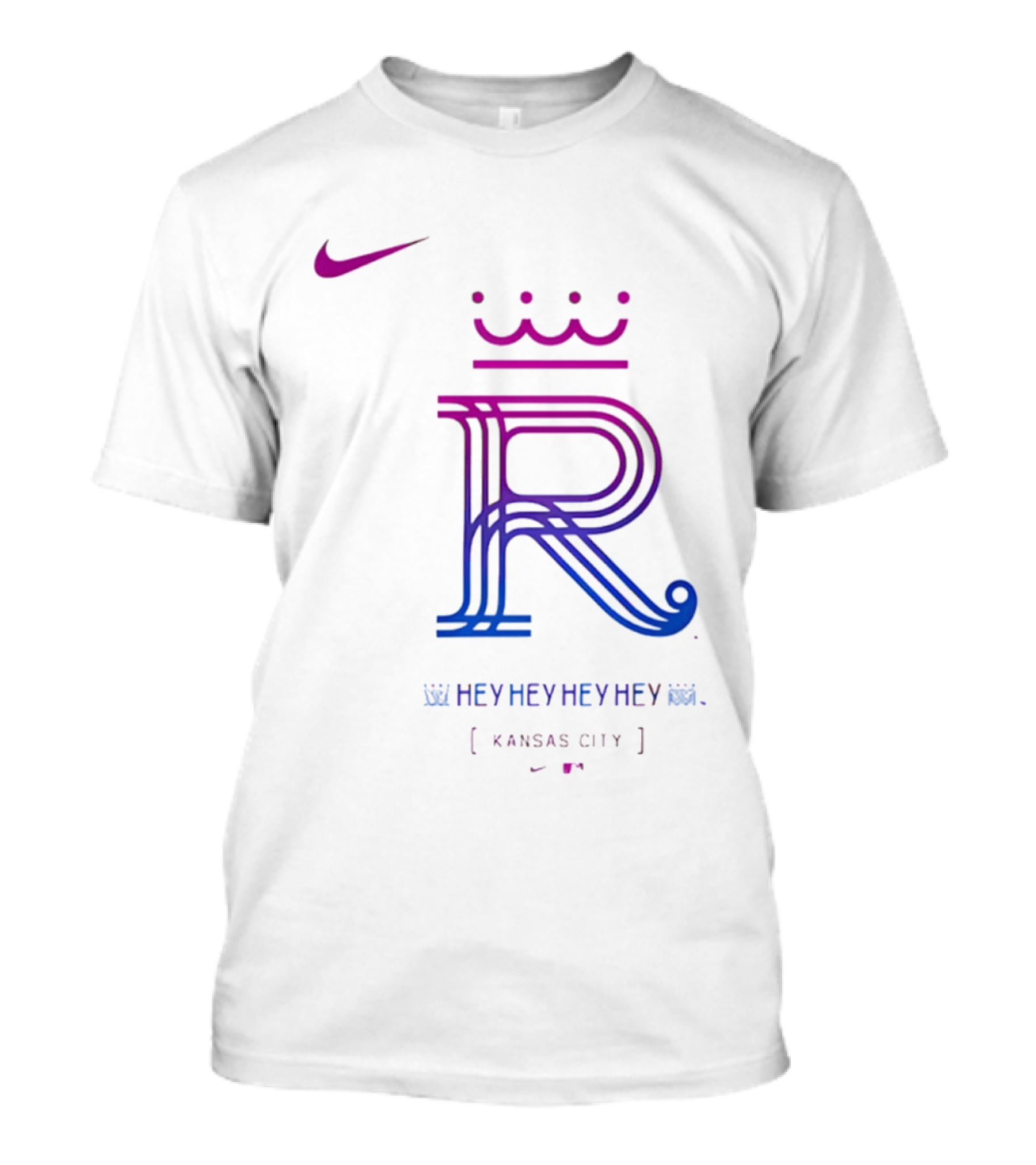 Kansas City Royals 2026 City Connect Hey Hey Hey Nike Royals Large T-Shirt