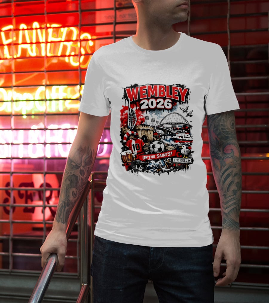 Southampton Football Wembley 2026 Up The Saints Fan Celebration T-Shirt