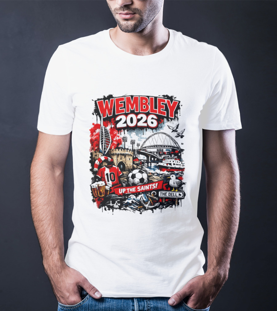 Southampton Football Wembley 2026 Up The Saints Fan Celebration T-Shirt