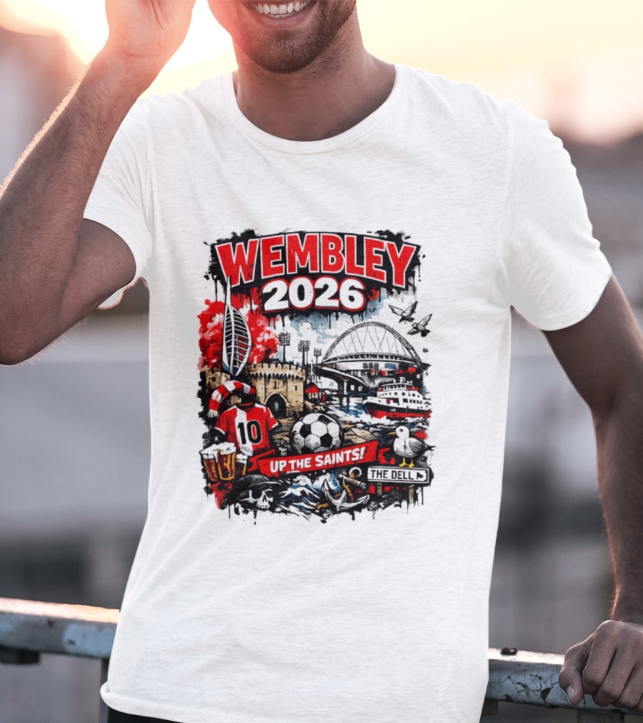 Southampton Football Wembley 2026 Up The Saints Fan Celebration T-Shirt