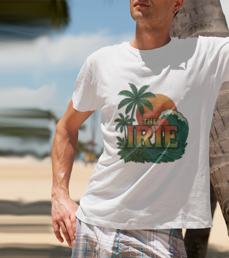 Tropical Palm Trees Sunset Wave Irie T-Shirt