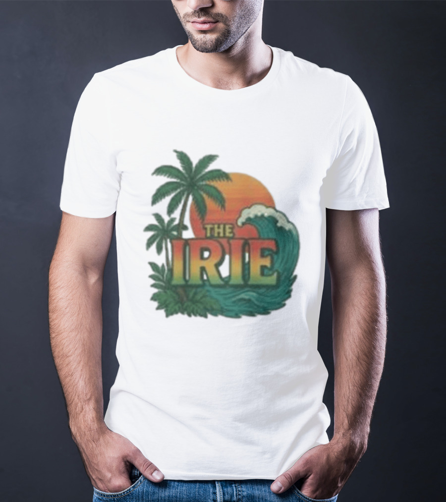 Tropical Palm Trees Sunset Wave Irie T-Shirt