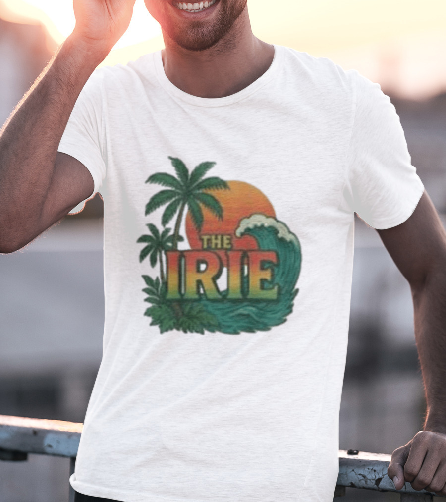Tropical Palm Trees Sunset Wave Irie T-Shirt