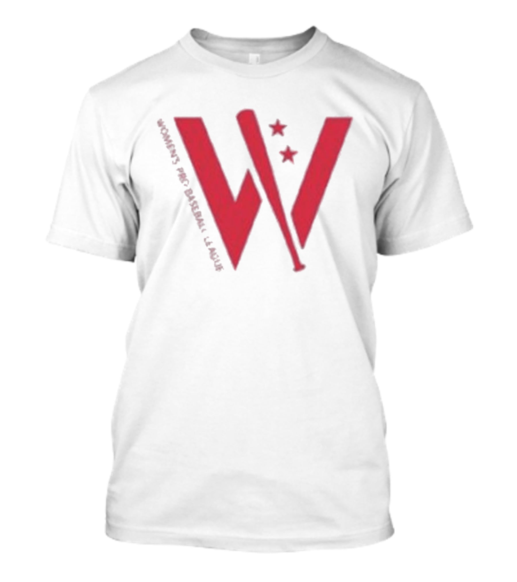 Women's Pro Baseball League Giant W With Stars And Bat T-Shirt