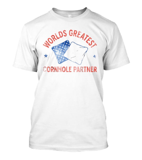 World's Greatest Cornhole Partner Bean Bags And Stars T-Shirt