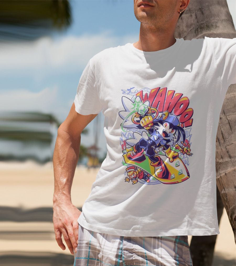 Fangamer Klonoa Wahoo Vintage Style Snowboarding Adventure T-Shirt