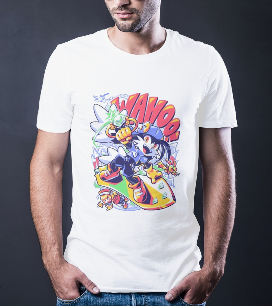 Fangamer Klonoa Wahoo Vintage Style Snowboarding Adventure T-Shirt
