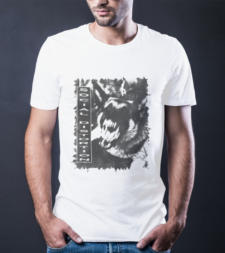 Social Distortion Dog Fight Skeleton Man Boxing Gloves T-Shirt