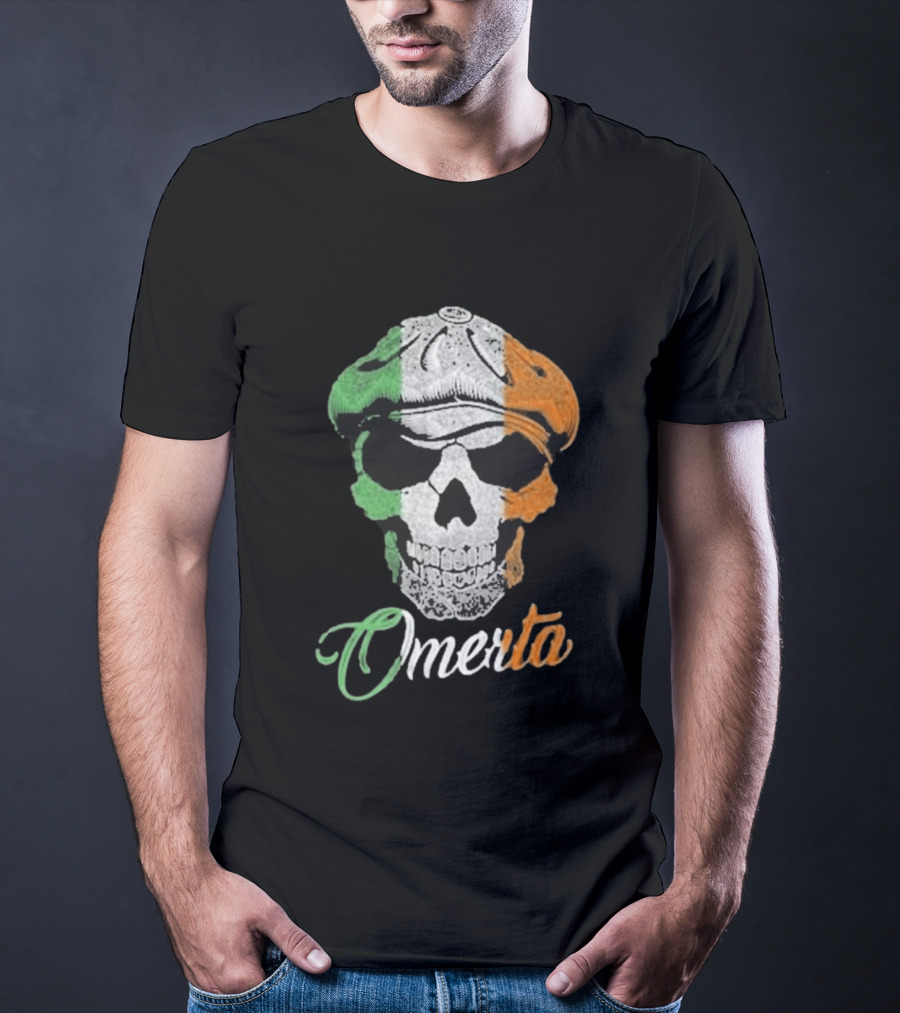 Omerta Irish Skull Tricolor Beret T-Shirt