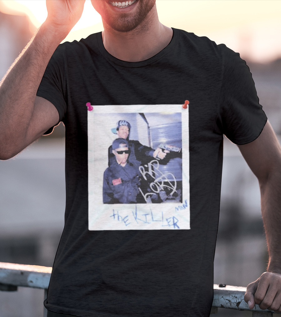 Three 6 Mafia RIP Lord The Killer MIN With Graffiti Style Polaroid T-Shirt