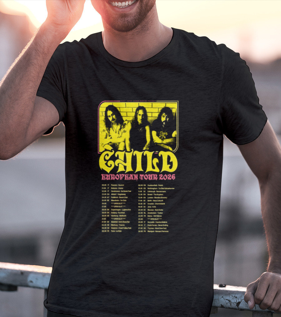 Child Europe Tour 2026 Concert Dates And Locations T-Shirt