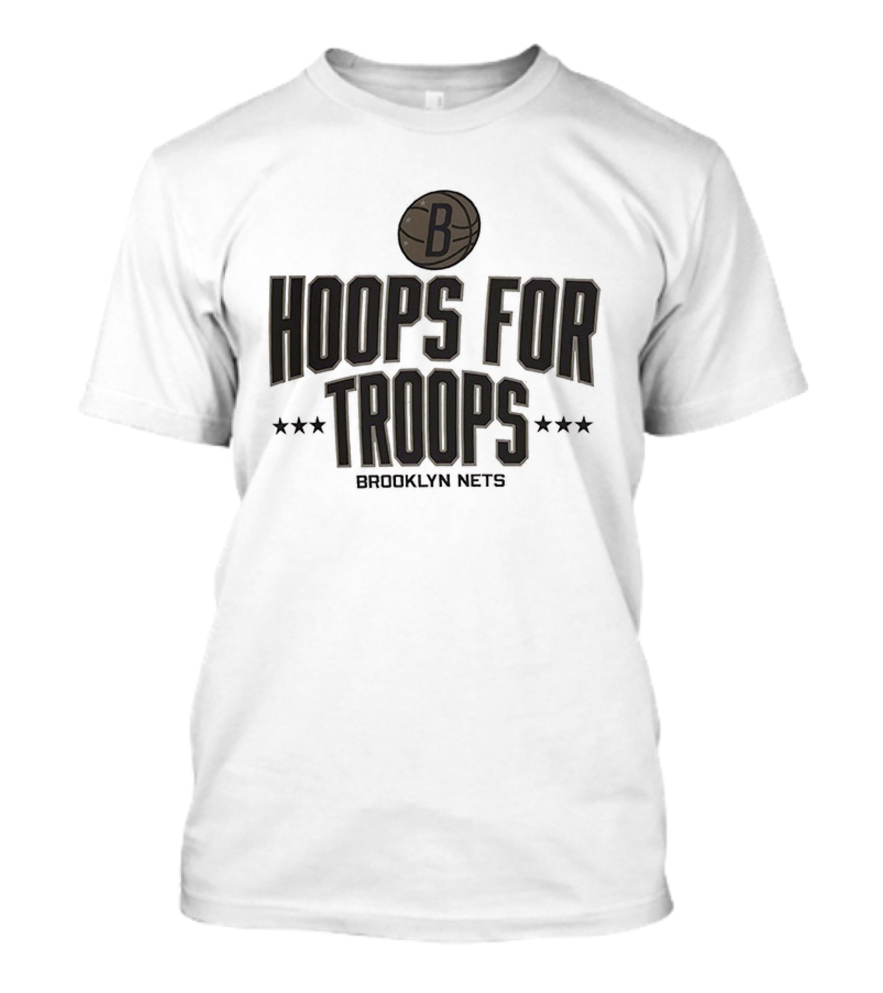 Brooklyn Nets Hoops For Troops 2025 NBA Basketball Event T-Shirt