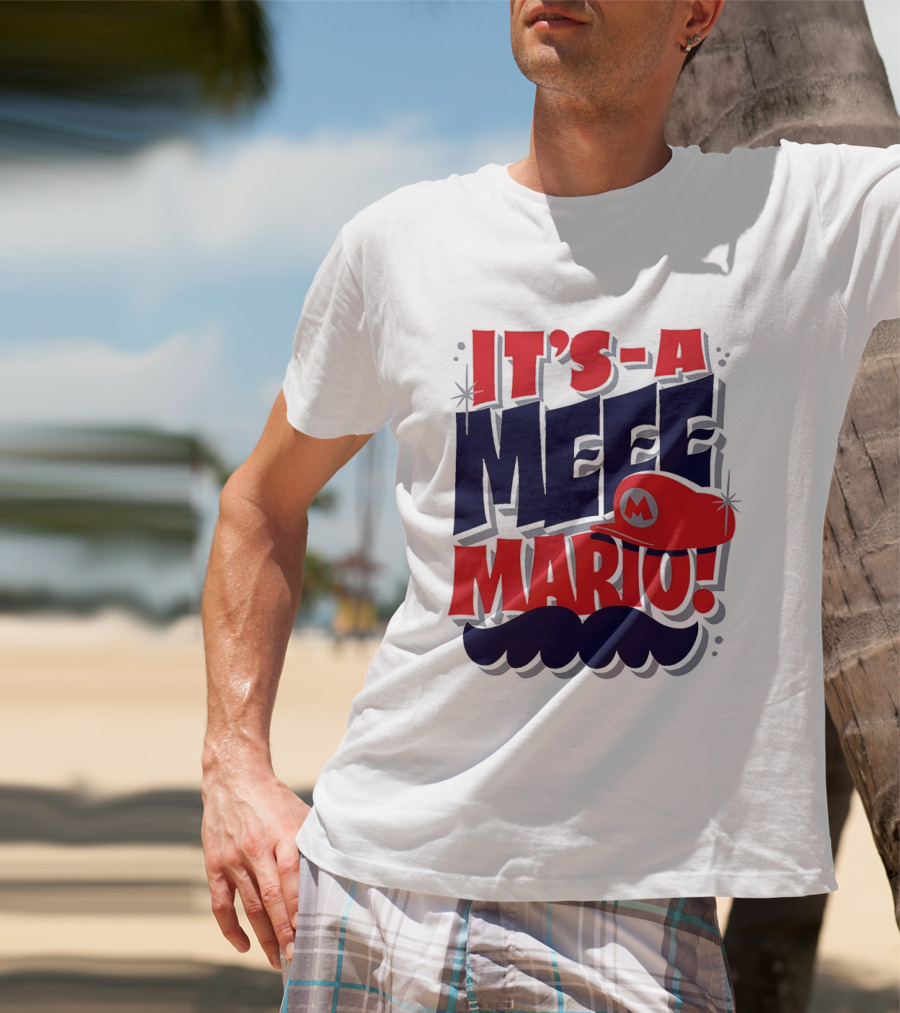 It's A Meee Mario M Moustache Cap T-Shirt