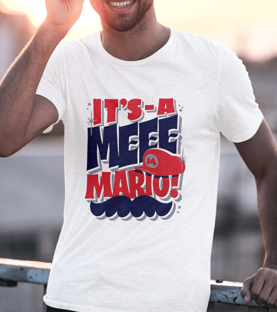 It's A Meee Mario M Moustache Cap T-Shirt